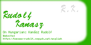 rudolf kanasz business card